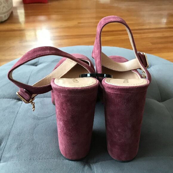 Coach Isabella Platform Pumps NEW Size 10 Burgundy Suede - Picture 4 of 14